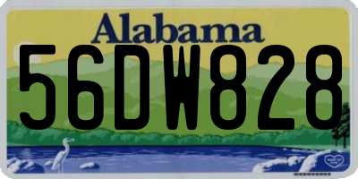 AL license plate 56DW828