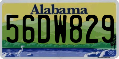AL license plate 56DW829