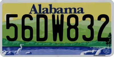 AL license plate 56DW832