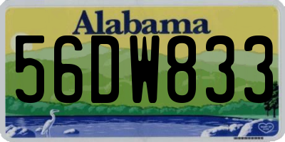 AL license plate 56DW833