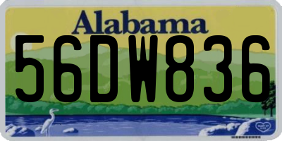 AL license plate 56DW836