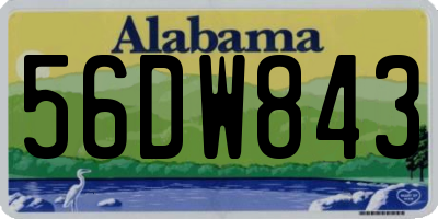 AL license plate 56DW843