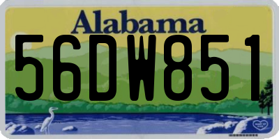 AL license plate 56DW851