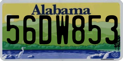 AL license plate 56DW853