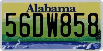 AL license plate 56DW858