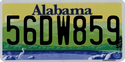 AL license plate 56DW859