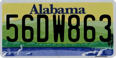 AL license plate 56DW863