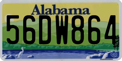AL license plate 56DW864