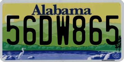AL license plate 56DW865