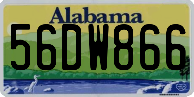 AL license plate 56DW866