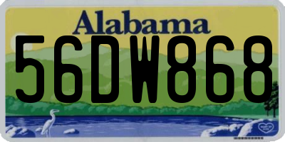 AL license plate 56DW868