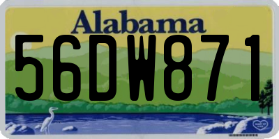 AL license plate 56DW871