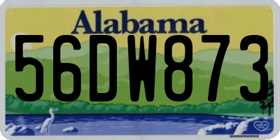 AL license plate 56DW873