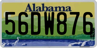 AL license plate 56DW876