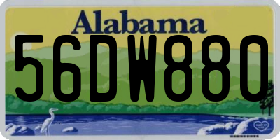 AL license plate 56DW880