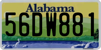 AL license plate 56DW881