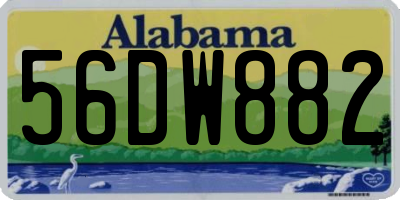 AL license plate 56DW882