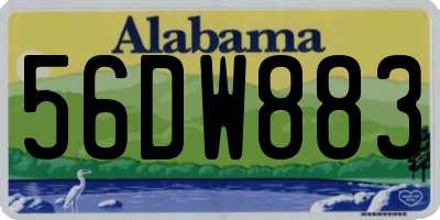 AL license plate 56DW883