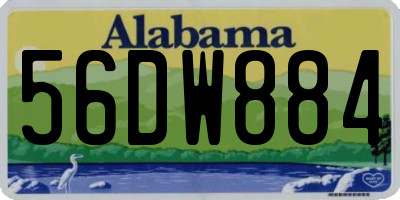 AL license plate 56DW884