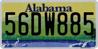 AL license plate 56DW885