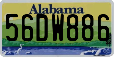 AL license plate 56DW886