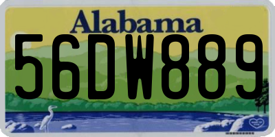 AL license plate 56DW889