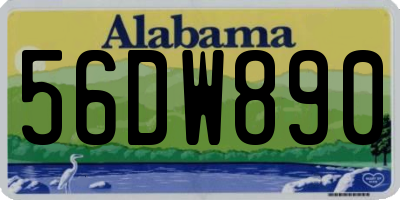 AL license plate 56DW890