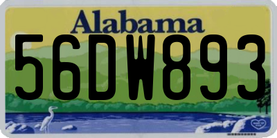 AL license plate 56DW893
