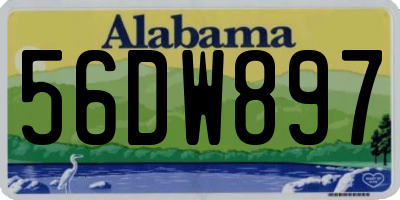 AL license plate 56DW897