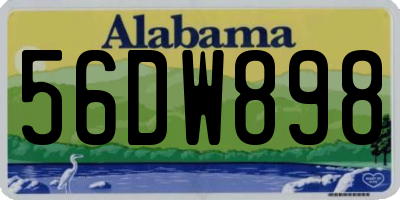 AL license plate 56DW898