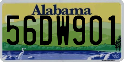 AL license plate 56DW901