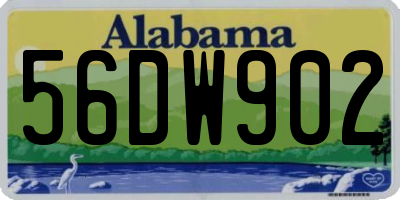 AL license plate 56DW902