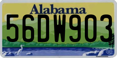 AL license plate 56DW903