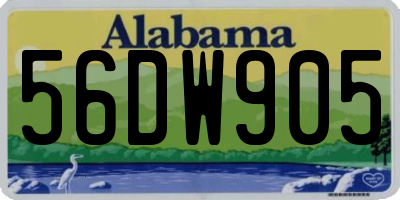 AL license plate 56DW905