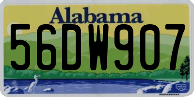 AL license plate 56DW907