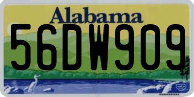 AL license plate 56DW909