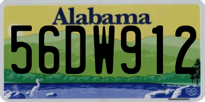 AL license plate 56DW912
