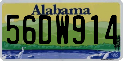 AL license plate 56DW914