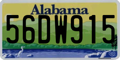 AL license plate 56DW915
