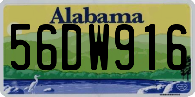 AL license plate 56DW916