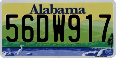 AL license plate 56DW917