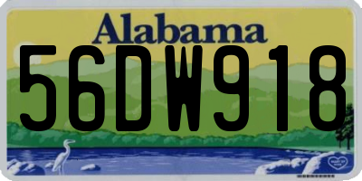 AL license plate 56DW918