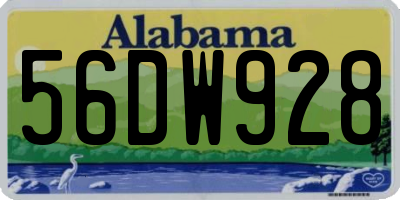 AL license plate 56DW928
