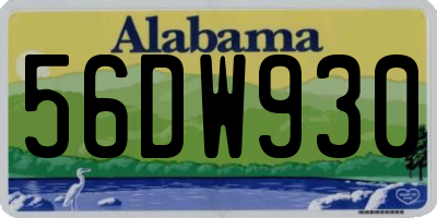 AL license plate 56DW930