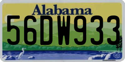 AL license plate 56DW933