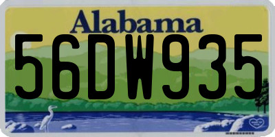 AL license plate 56DW935