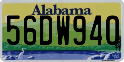 AL license plate 56DW940