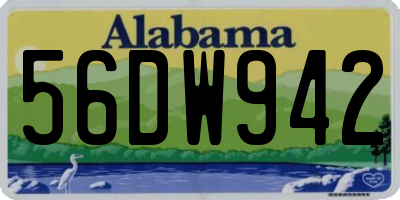 AL license plate 56DW942