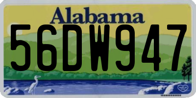 AL license plate 56DW947
