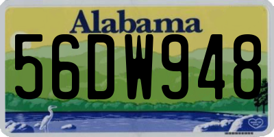 AL license plate 56DW948